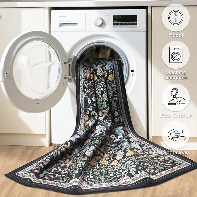 Runner Rug for Entryway: 2.6x8 Kitchen Rugs Non Slip Washable Ultra-Thin Soft - Image 7