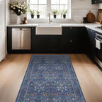 Vintage Dark Blue 3x6 Area Rugs - Image 3
