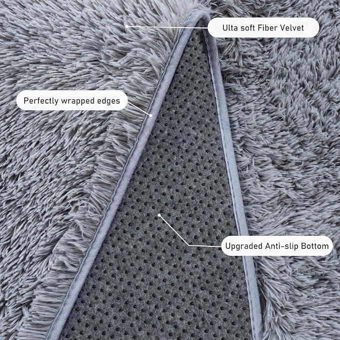 Rugs for Living Room 6x9, Soft Shaggy Modern Shag Area Rug for Bedroom - Image 5