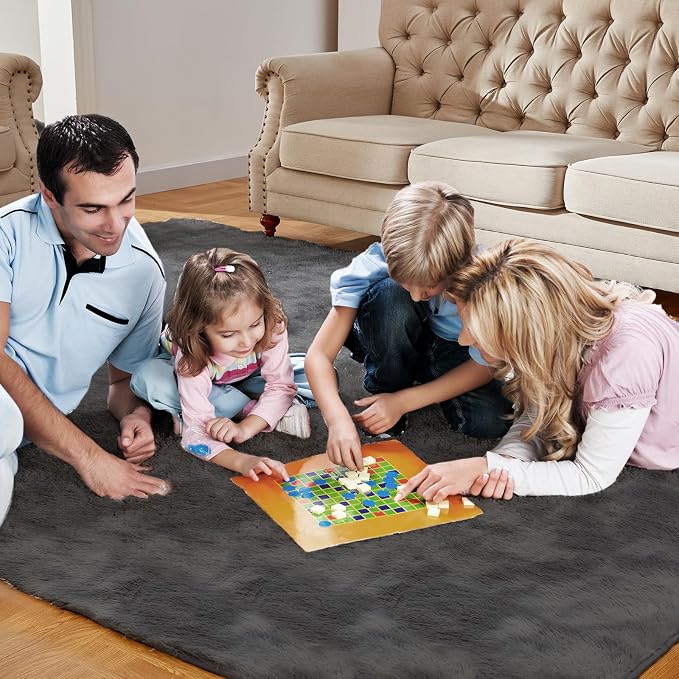 Large Area Rugs for Living Room, Super Luxury 8x10 Soft Fluffy Modern Bedroom - Image 5
