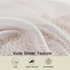 Ivory Sheer Curtain for Bedroom Living Room 78 Inches Long 2 Panels Set - Image 3