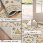 Hazo Haus 3x5 Washable Non-Slip Bathroom Rug, Colorful Insect Rug - Image 5