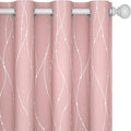 Deconovo Pink Curtains, Thermal Insulated Soundproof Curtain, 52 x 63 Inch Long by Deconovo