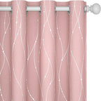 Deconovo Pink Curtains, Thermal Insulated Soundproof Curtain, 52 x 63 Inch Long by Deconovo