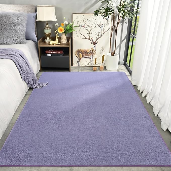 Amearea Large Modern Area Rugs for Bedroom Living Room, 6x9 Feet Purple - Image 2