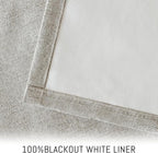 Yakamok Oatmeal Linen Curtains 100% Blackout 90 Inches Long, Room Darkening - Image 3