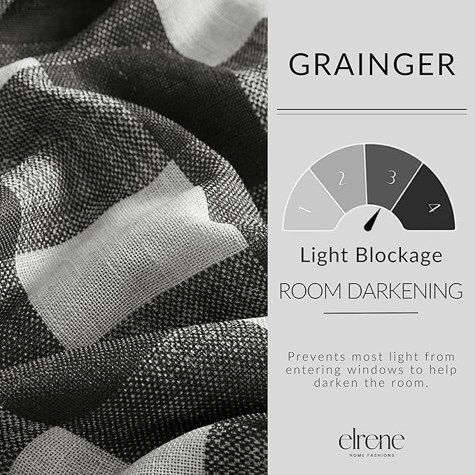 Elrene Home Fashions Farmhouse Living Grainger Buffalo-Check Room Darkening - Image 3