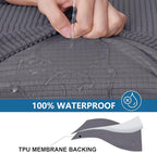 hyha Waterproof Sectional Couch Covers, Non Slip Sofa Couch Cushion Covers L - Image 3