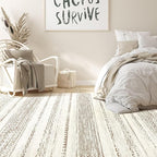 Nakagishi 7x10 Area Rug Living Room: Washable Boho Large Neutral Modern Soft - Image 6