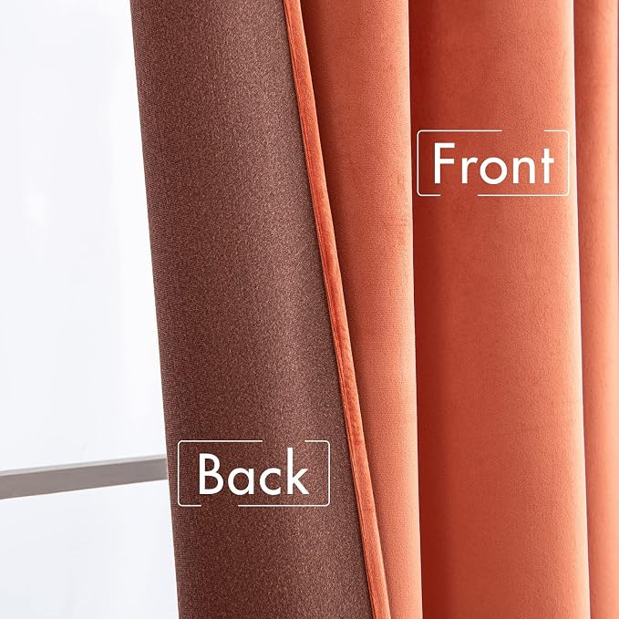 MIULEE Velvet Curtains 84 inches 2 Panels - Image 6