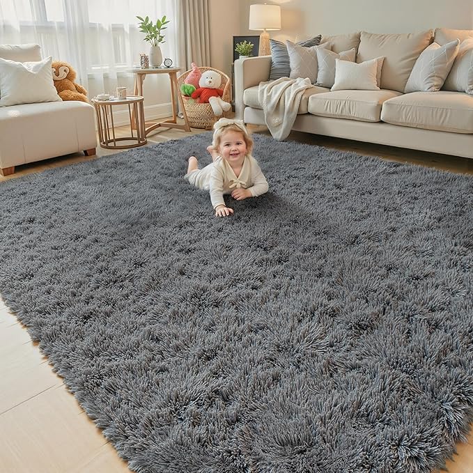 Rugs for Bedroom 4x6, Alfombras para Salas Shag Large Plush Soft Area Rug - Image 7