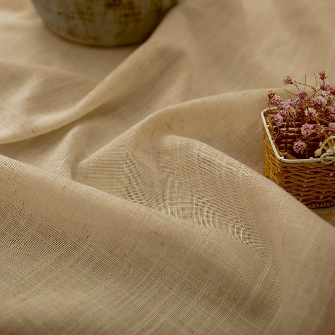 Burlap Color Curtains 63 Inch Length - Image 3