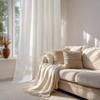 RYB HOME Sheer Linen Curtains Extra Long Light Airy Privacy Protected High - Image 3