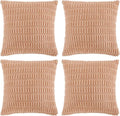 Fancy Homi 4 Packs Peach Decorative Throw Pillow Covers 22x22 Inch by Fancy+Homi