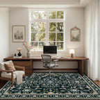 6x9 Area Rugs Living Room Rug: Washable Vintage Boho Medallion Rug No Slip - Image 6