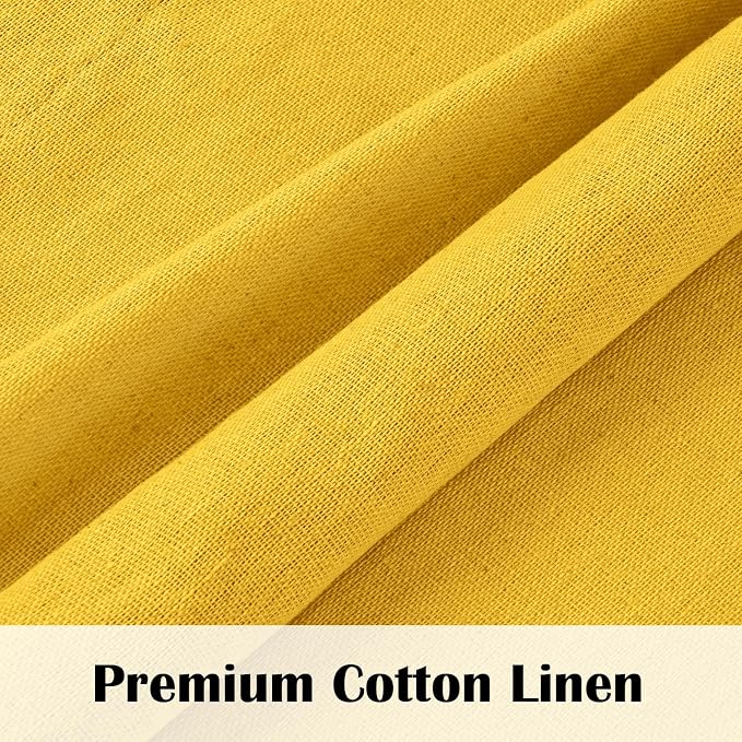 FRAMICS Farmhosue Kitchen Curtains 36 Inch Length, Rustic Cotton Linen Tier - Image 5