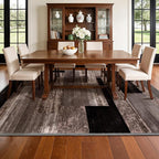 5x7 Washable Area Rugs for Living Room and Bedroom, Vintage Checkered Pattern - Image 4