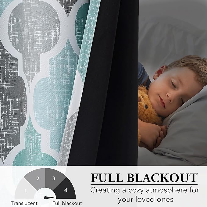 Beauoop 100% Blackout Curtains 96 Inches Long - Image 5