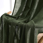 MIULEE Olive Green Linen Curtains 84 Inch Length - Image 6
