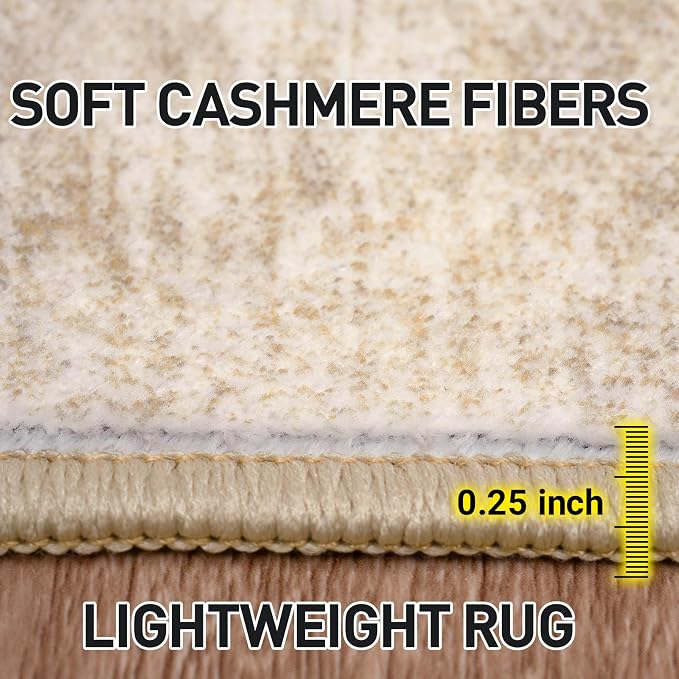 4x6 Area Rugs Washable Rug: Modern Abstract Living Room Rug Soft Anti-Skid Thin - Image 6