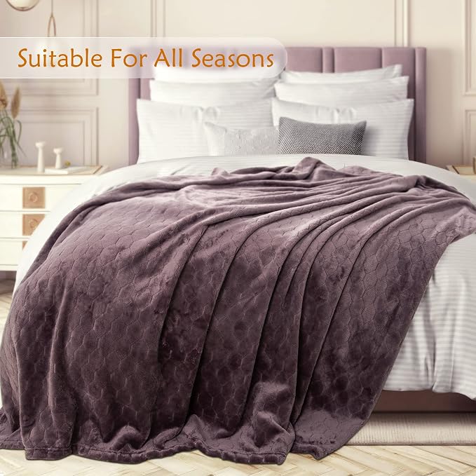 TOONOW Fleece Bed Blanket King Size 90x108 inches, Super Soft Fluffy Fuzzy - Image 2