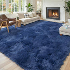 Area Rugs 9x12 Living Room, Shaggy Carpet Soft Plush Furry Bedside Rug Large by Junhejiamei