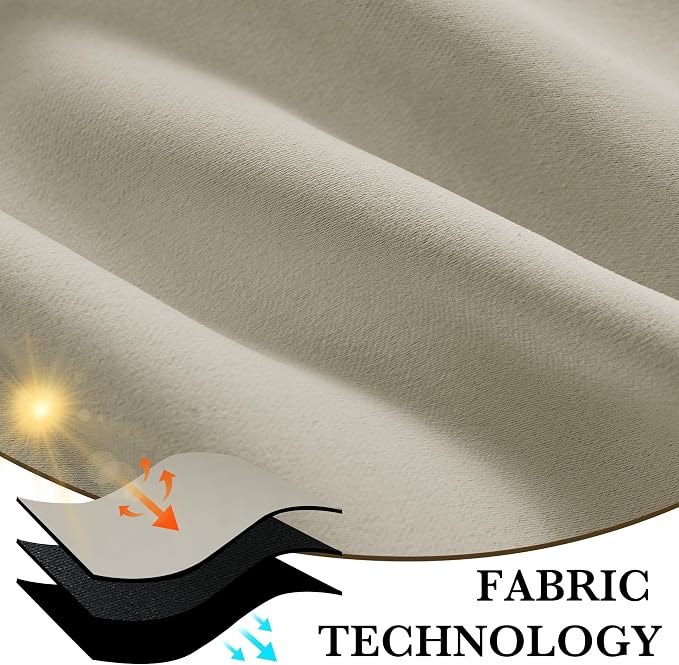RYB HOME 100% Blackout Bathroom Curtains Over Sink 24 inches Long, Heat & UV - Image 7