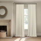 100% Blackout Neutral Curtains for Living Room 96 Inches Long 8 ft Faux Linen - Image 7
