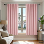 Deconovo Solid Thermal Insulated Blackout Curtains Back Tab and Rod Pocket by Deconovo