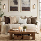 decorUhome Throw Pillow Covers 24x24 Inch Set of 2, Soft Plush Faux Wool Brown - Image 3