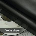 youleyar Solid Sheer Rod Pocket Curtain Voile Draperies 2 Panels White Beige - Image 4