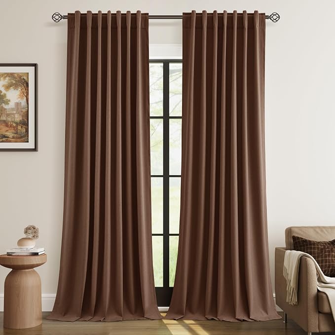 Guken 100% Blackout Curtains 120 Inch Length 2 Panels Set by Guken