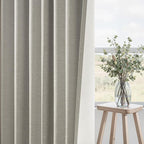 Topfinel 90 Inches Linen Curtains 100% Blackout Curtain - Image 6