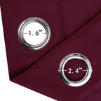 LEMOMO Burgundy Red Thermal Blackout Curtains/38 x 84 Inch/Set of 2 Panels Room - Image 6