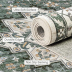 4x6 Area Rugs for Living Room: Washable Rug Soft Vintage Boho Medallion Carpet - Image 7