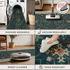 Hazo Haus Vintage Dark Green 2x10 Hallway Runner Rug - Image 4