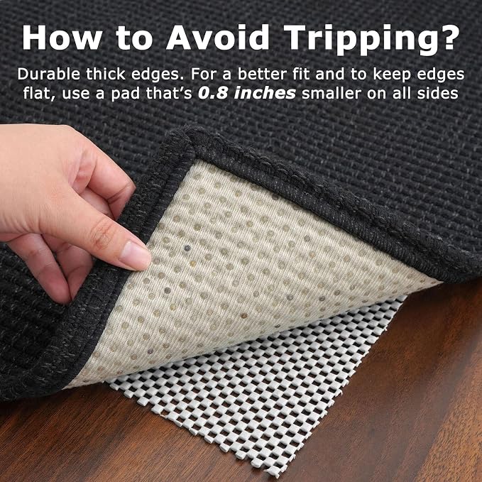 KOZYFLY Washable Area Rug 4x6 ft Non Slip Rubber Backed Living Room Rugs - Image 5
