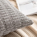 MIULEE Pack of 2 Corduroy Decorative Euro Sham Throw Pillow Covers 22x22 Inch - Image 3