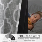 Beauoop 100% Blackout Curtains 63 Inches Long 2 Panels - Image 5