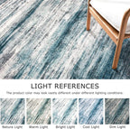 KOZYFLY Round Washable Rugs 6Ft Modern Abstract Ombre Rug - Image 4