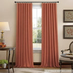 Terracotta Black Out Curtains 72 Inch Long Western Blackout Window Curtain & - Image 9