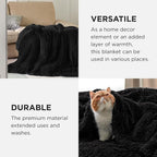 Bedsure GentleSoft Fluffy Black Throw Blanket Gifts - Image 4