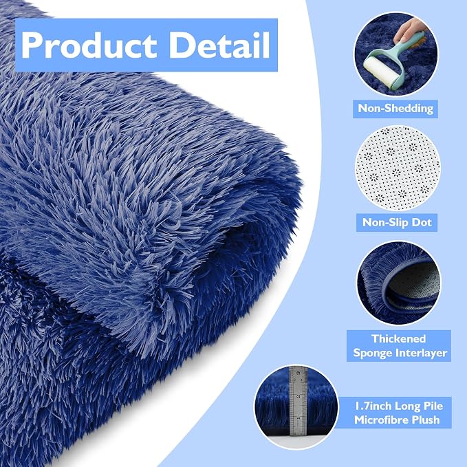 Ultra Soft Fluffy Area Rugs for Bedroom Living Room 10x14, Nursery Rug - Image 3