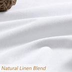 Guken White 100% Blackout Linen Curtains 52 Inch Wide by 130 Inch - Image 3
