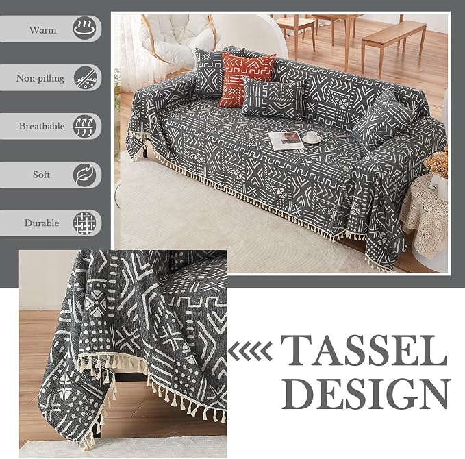 HANDONTIME Sofa Covers Boho Couch Cover - Image 4