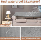 Easy-Going 100% Waterproof Oversized Loveseat Couch Cover, Dual Waterproof Sofa - Image 3
