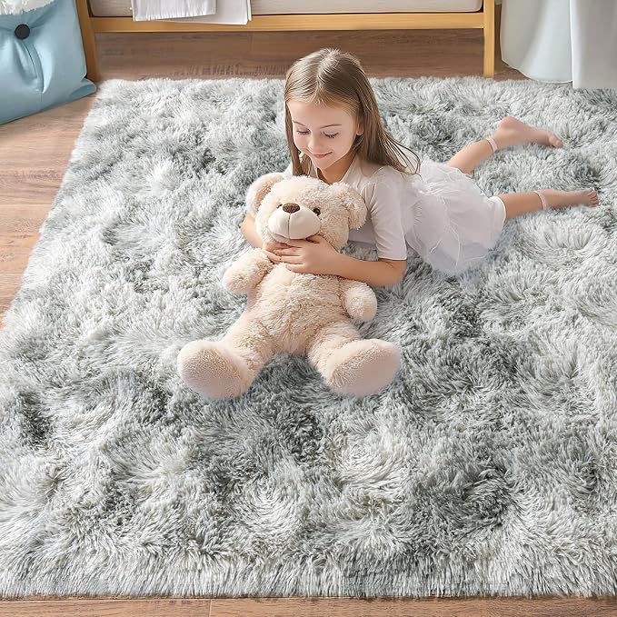 Pionblank Fluffy Area Rug for Bedroom 4x6 Feet, Indoor Plush Carpet, Shag Soft - Image 7