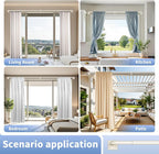 Beige White Curtain Rods for Windows 66-184 Inch Heavy Duty Wrap Around - Image 7
