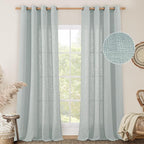 LAMIT Living Room Linen Curtains 90 Inch by LAMIT