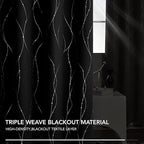 Deconovo Black Out Curtains for Living Room, 42 x 95 Inch Length 2 Panels Set - Image 5